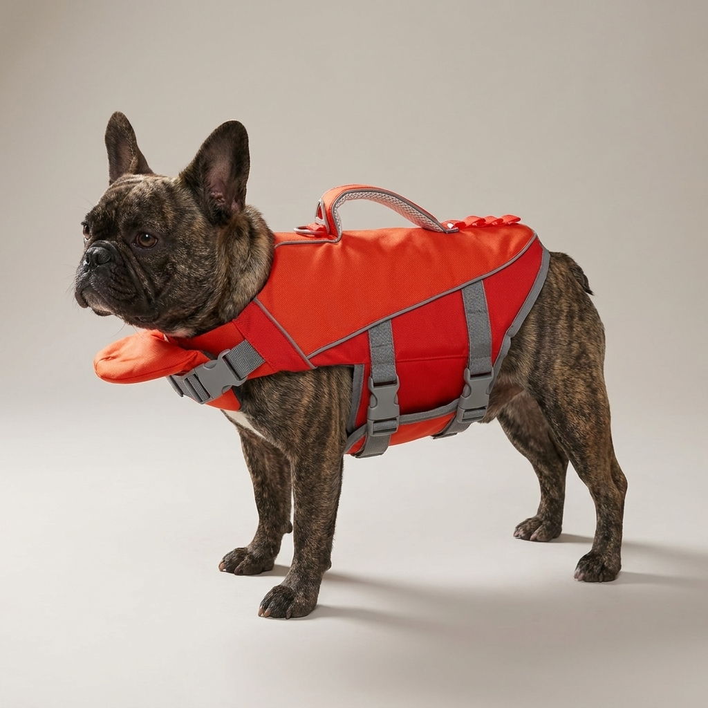 Size M reference: like a 20 lb Frenchie